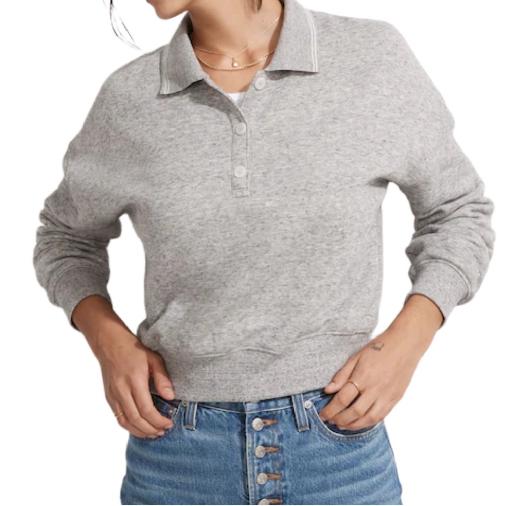 Madewell MWL Betterterry Cropped Polo Shirt